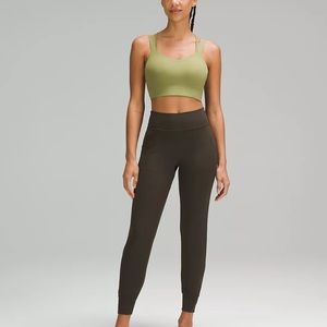 Lululemon Align High-Rise Joggers, Dark olive, Pockets,Soft material.